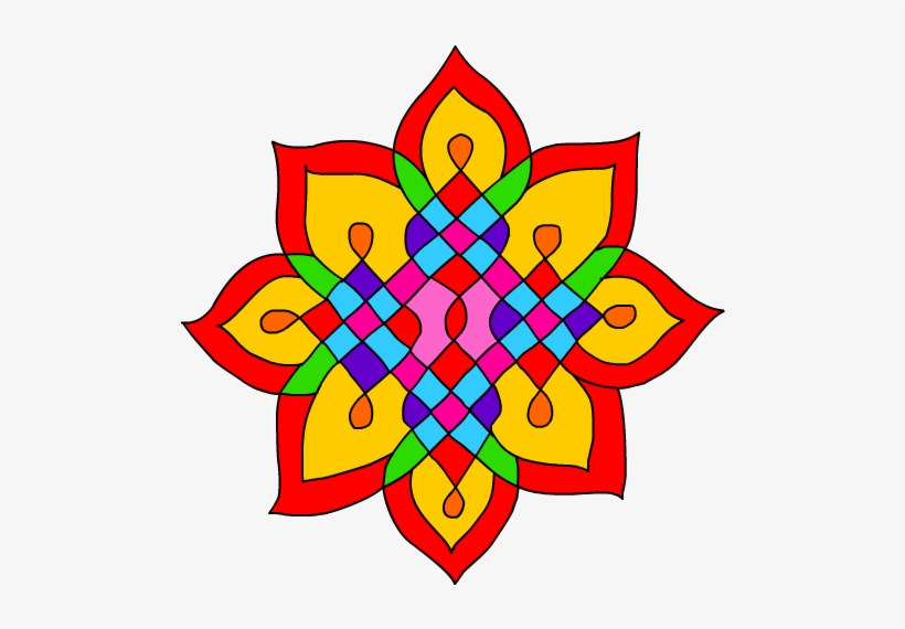 Clip Transparent Pattern - Rangoli Design Clipart, transparent png #2474337