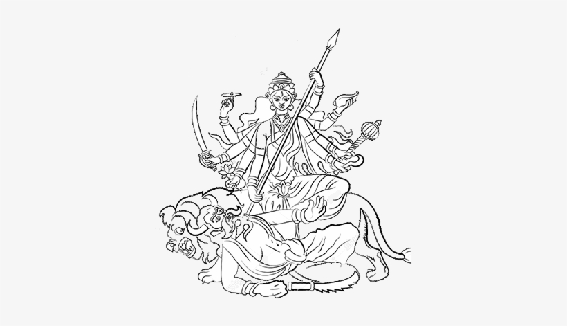 Durga Puja Is The National Festival Of The Bengalis - Maa Kali Full Drawing, transparent png #2474908