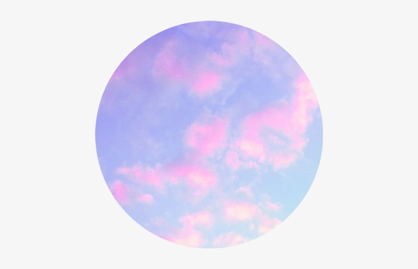 Clouds Pink Blue Purple Circle Shape Kpop Pastel Png - Blue, transparent png #2475088