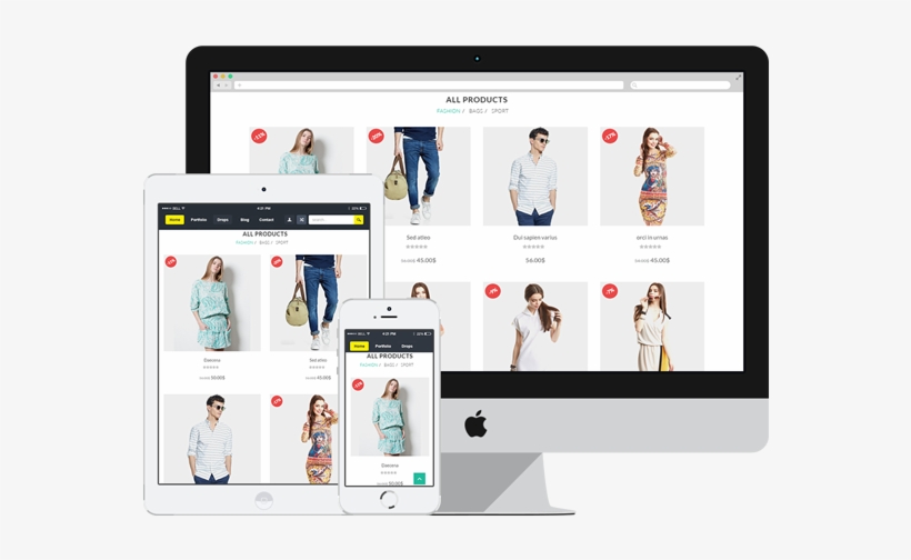 Mooi Ecommerce Packages - Responsive E Commerce Shop Design, transparent png #2475741