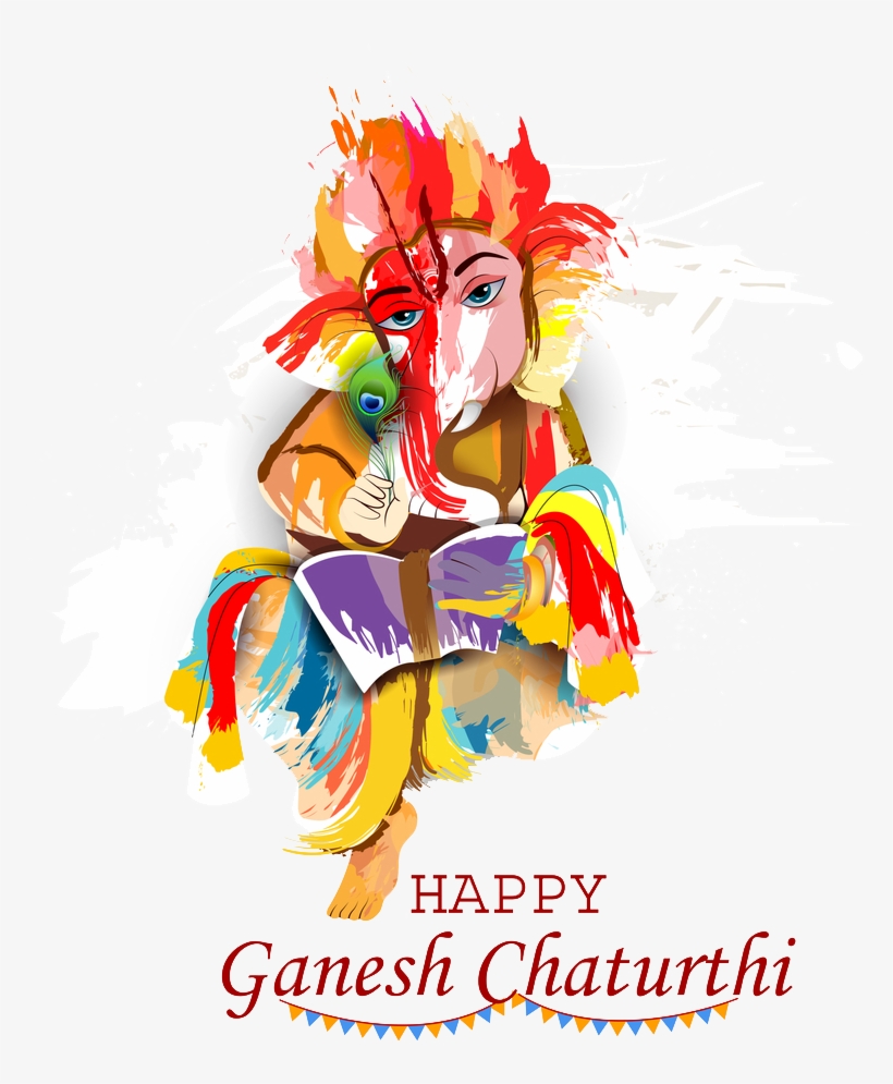 Wishing You Happiness As Big As Lord Ganesha's Appetite, - Happy Ganesh Chaturthi Png, transparent png #2476113