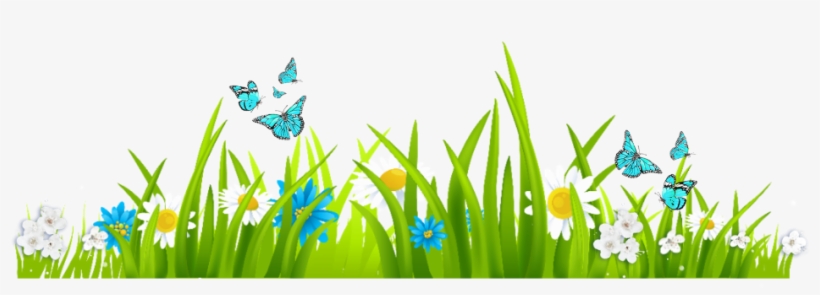 Ftestickers Nature Landscape Grass Flowers Butterdliez - Grass Clipart, transparent png #2476679