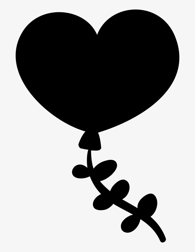 Heart Shaped Balloon Svg Png Icon Free Download - Love Icon Png Black, transparent png #2478007