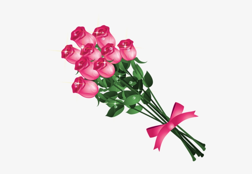 Transparent Pink Roses Bouquet Png Clipart Picture - Bouquet Of Roses Png Vector, transparent png #2478045