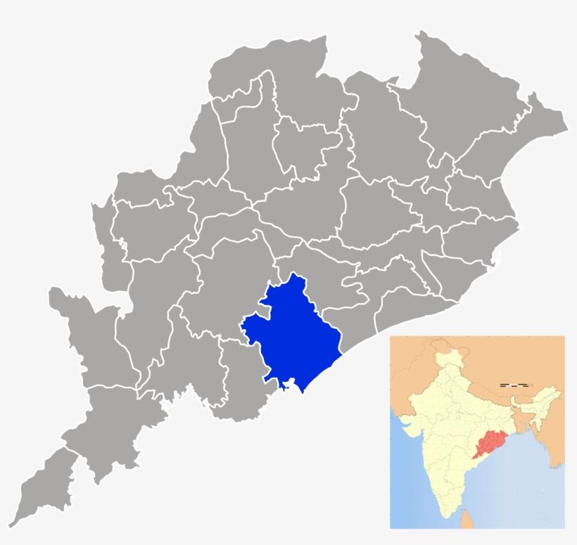 Location In Odisha, India - Orissa District Map, transparent png #2478839