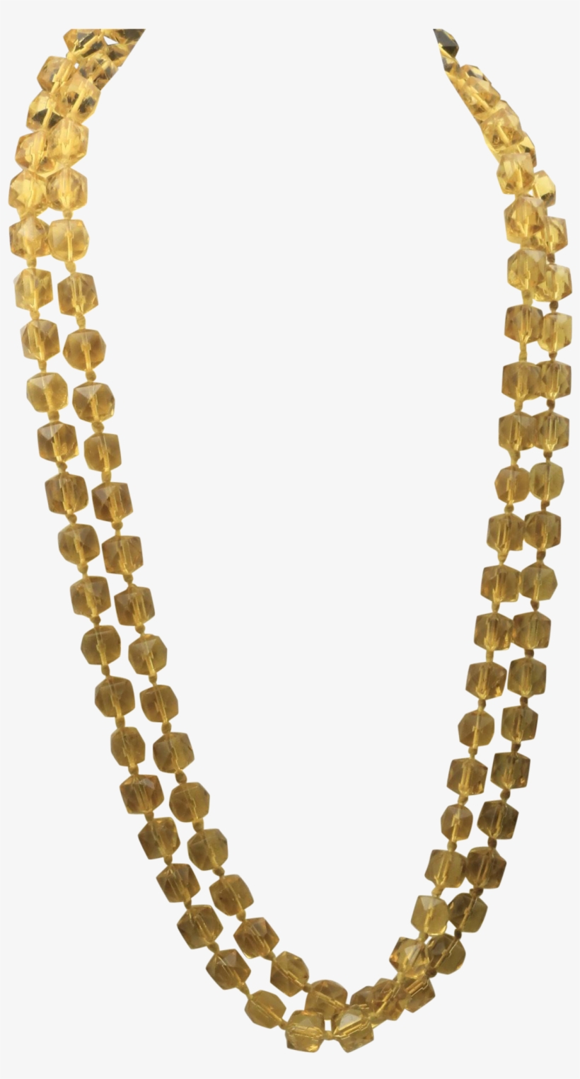 Vintage Boho Glass Hippy Flapper Necklace Amber Color - Gunmetal Necklace Chain, transparent png #2479171