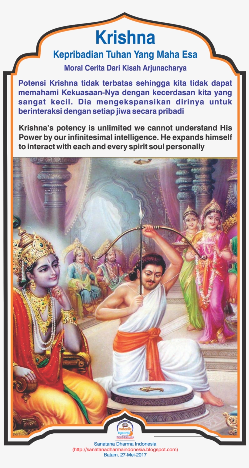 Spiritual Knowledge For All To Become Krishna Conscious - Arjuna Shooting Fish Eye, transparent png #2479399