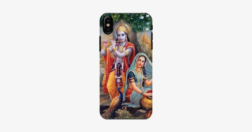 Krishna Beautiful Painting Slim Back Cover For Apple - Jai Shree Radhe Krishna, transparent png #2479450