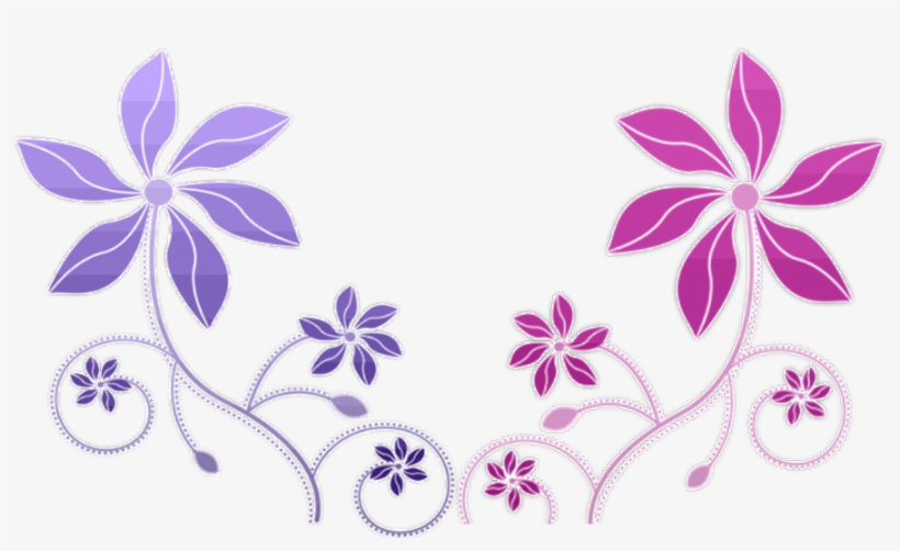 What Is Png ) - Pink And Purple Flowers Drawings, transparent png #2479734
