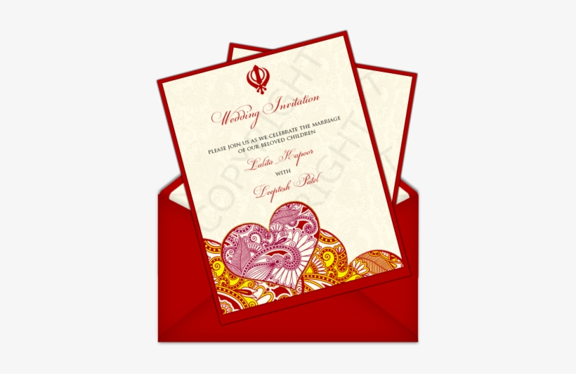 Letter Style Email Indian Wedding Invitation Design - Wedding Invitation, transparent png #2479965