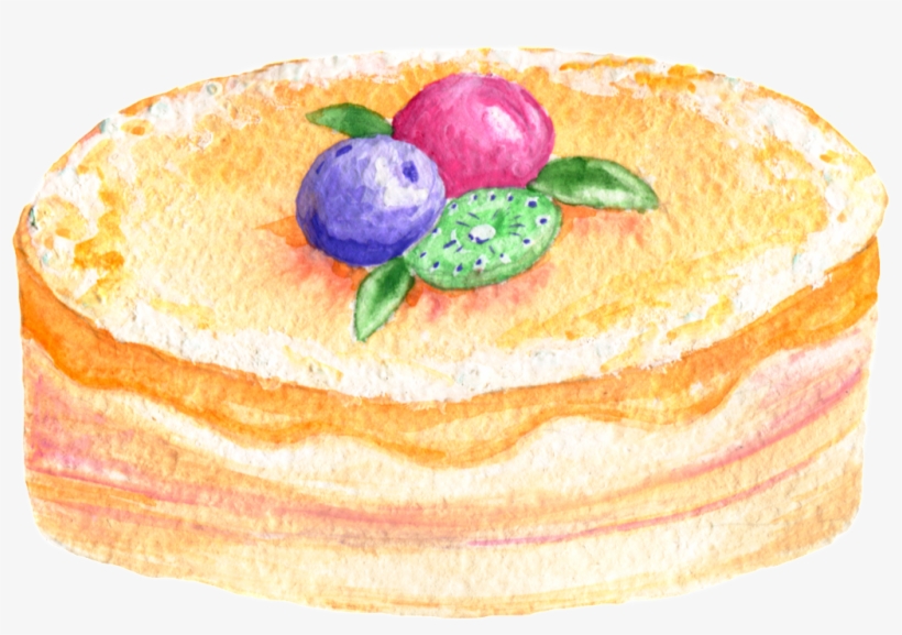 Birthday Cake Cartoon Transparent - Watercolor Painting, transparent png #2480250