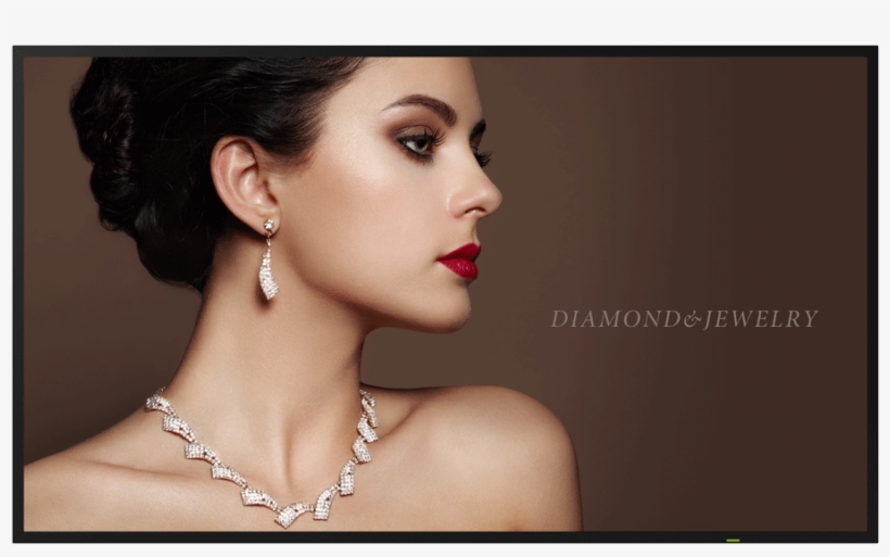 43'' Robust And Sleek Smart Signage - Jewellery, transparent png #2480582