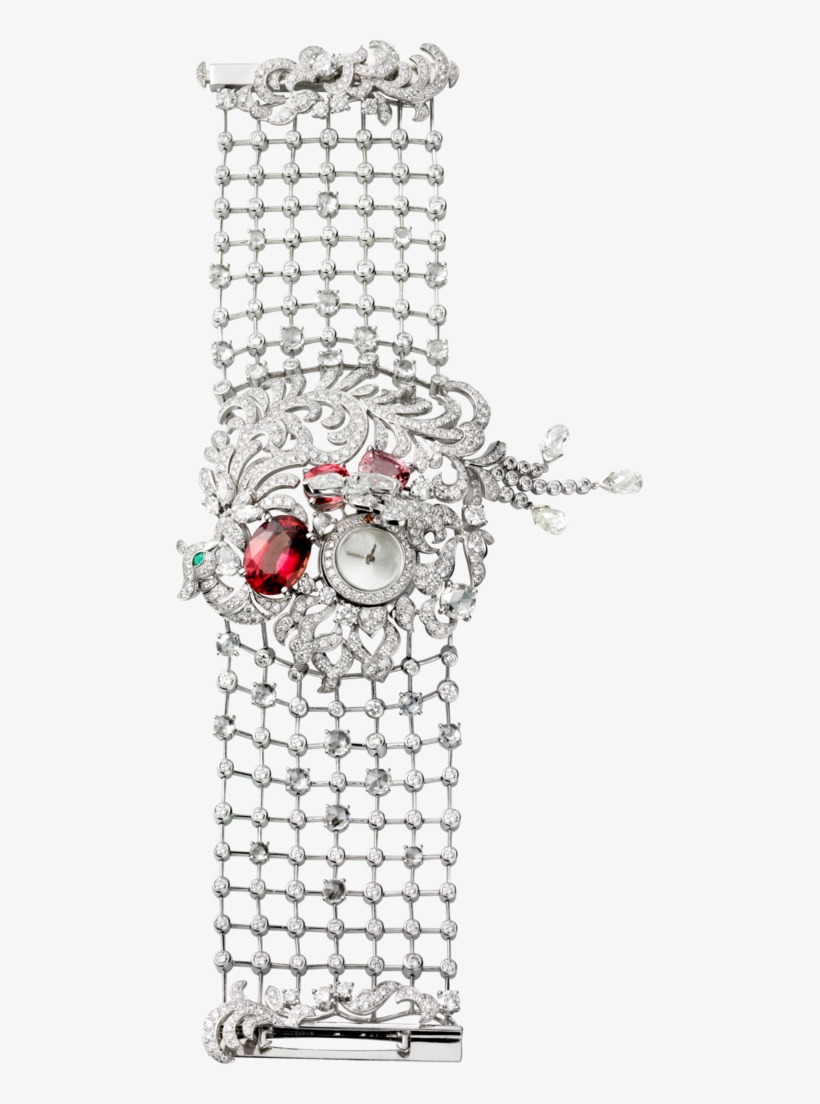 High Jewellery Watchsmall Model, 18k White Gold, Diamonds, - Cartier, transparent png #2480924