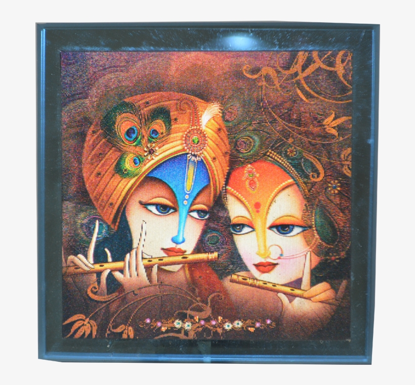 Radha Krishna Acrylic Stand Showpieces Divine Idols - Krishna, transparent png #2481230