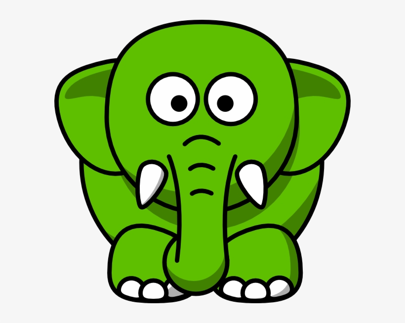 Clip Art At Clker Com Vector Online - Elephant Drawing Cartoon, transparent png #2481370
