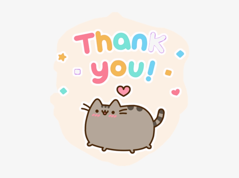 Thank You Sticker Challenge On - Pusheen Saying Thank You Gif, transparent png #2481424