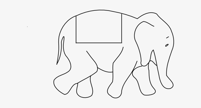 Jpg Royalty Free Download To Decorate Clip Art At Clker - Elephant In Black And White, transparent png #2481546