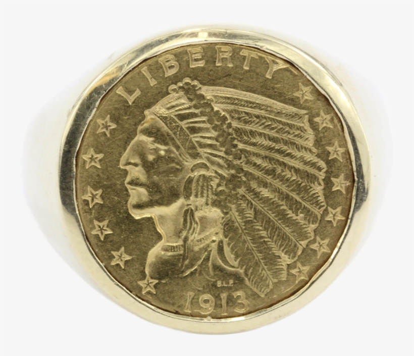 14k Gold Us 1913 $2 - Gold, transparent png #2482336