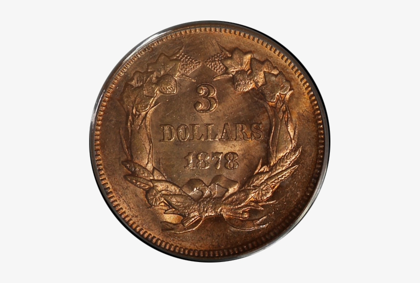 This 1878 Indian Princess Gold $3 Has Great Eye Appeal - Coin, transparent png #2482433