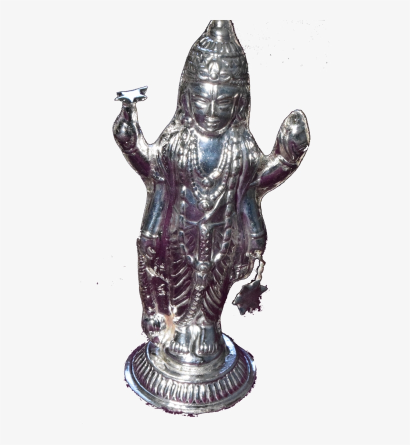 3 Dimentional Statue Of Lord Vishnu Made Out Of Sterling - Bronze Sculpture, transparent png #2482891