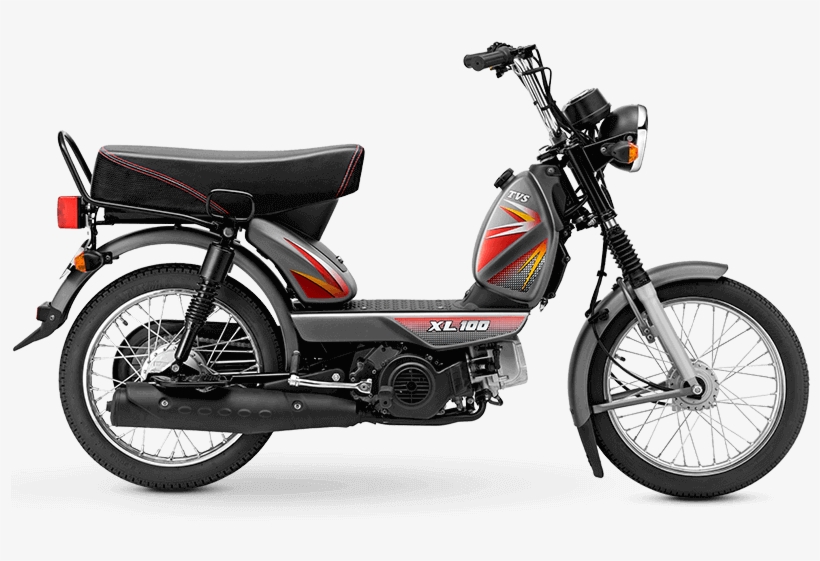 Tvs Xl100 Comfort In Silver Colour With Wide Platform - Xl 100 Heavy Duty, transparent png #2483143