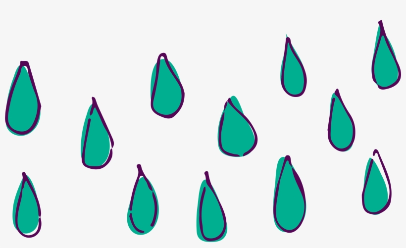Drawing Raindrops Cartoon - Cartoon Rain Png, transparent png #2483195