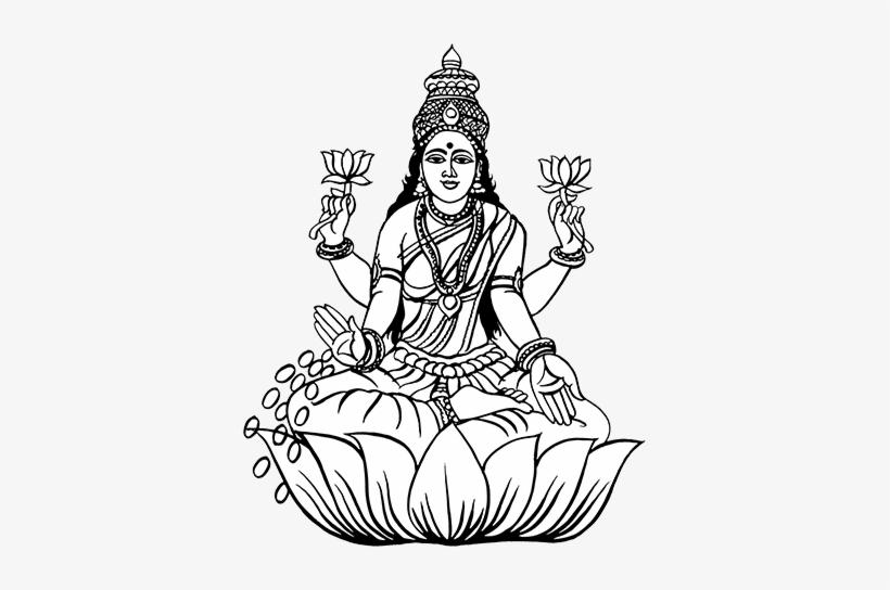 Lakshmi Is The Hindu Goddess Of Wealth, Fortune And - Laxmi God Clipart, transparent png #2483464