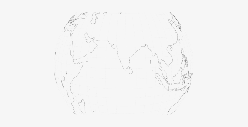 Figure Drawing Line Art - Globe India, transparent png #2483797