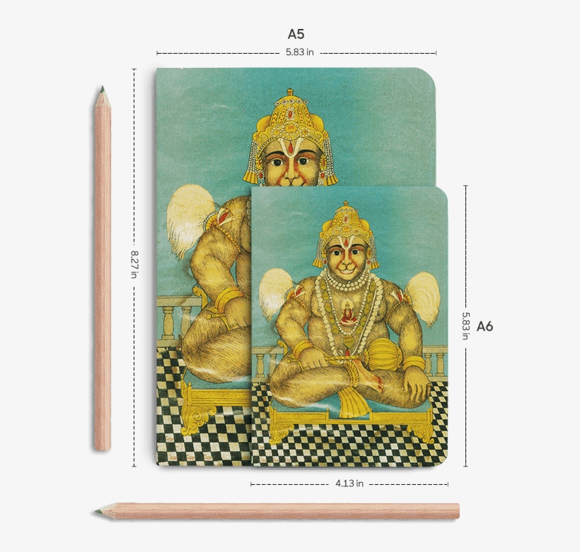 Dailyobjects Indian Mythology Hanuman Necklace A6 Notebook - Illustration, transparent png #2483924