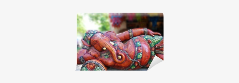 A Statue Of An Indian God, Lord Ganesha Wall Mural - Statue, transparent png #2484004