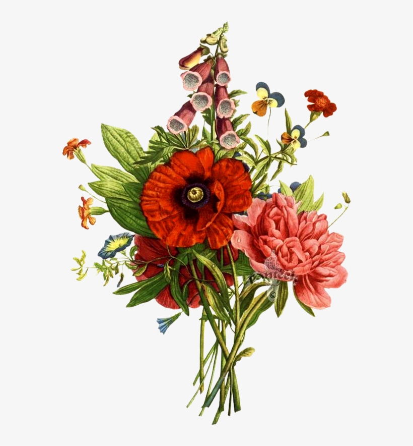 Flores - Wildflowers Bouquet Tattoo, transparent png #2484493