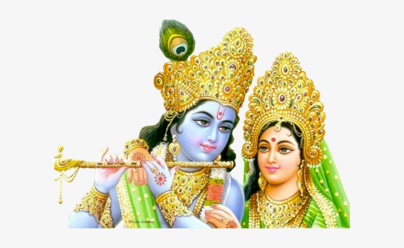 Couple Divinités Hindous Krishna Et Radha - Radha Krishna Photo Png, transparent png #2484523