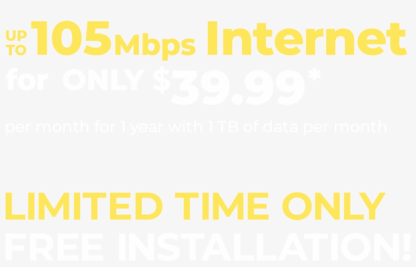 Up To 105mbps Internet For Only $39 - Internet, transparent png #2484676