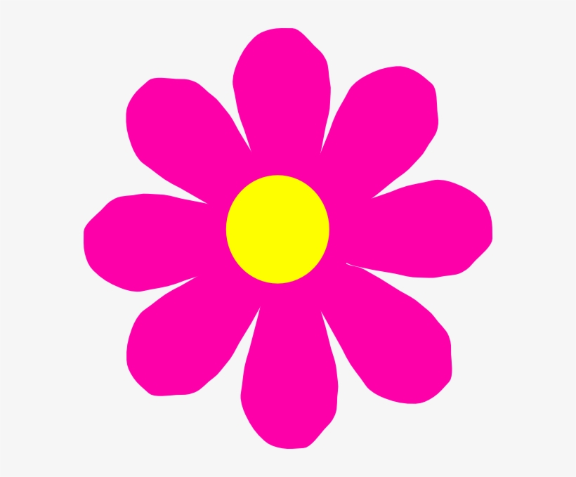 Floral Clipart Pretty Flower - Clip Art Pink Flower, transparent png #2485789