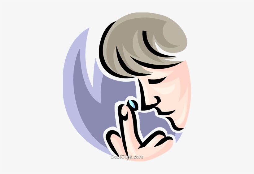 Person Putting In A Contact Lens Royalty Free Vector - Contact Lens Vector Png, transparent png #2486561