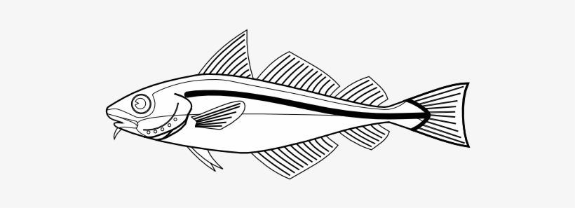 Download Black And White Clipart Fish - Cod Fish Black And White, transparent png #2486622