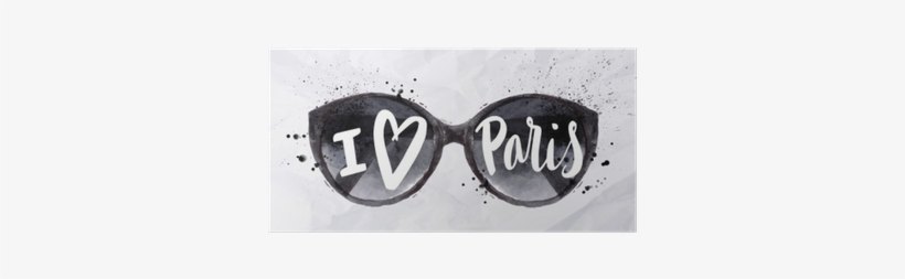 Art Print: Anna42f's Paris Poster Sun Glasses, 61x41cm., transparent png #2486904