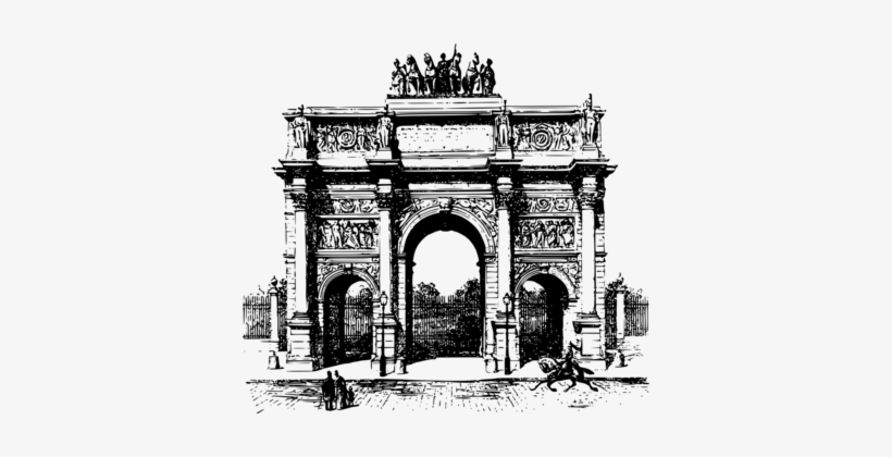 Arc De Triomphe Du Carrousel Eiffel Tower Arch Of Titus - Arc De Triomphe Clipart, transparent png #2487375