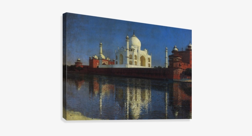Taj Mahal Mausoleum, 1876 Canvas Print - Vasily Vereshchagin, transparent png #2487399