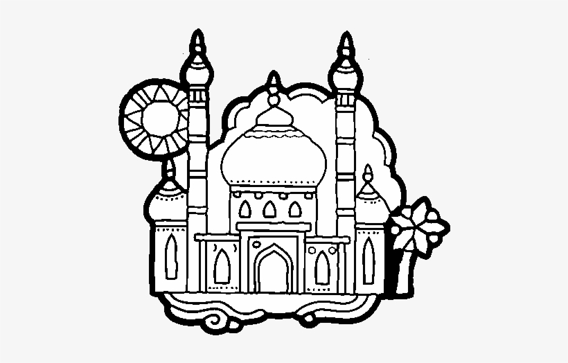 Coloring Page Taj Mahal To Color Online - Ancient India Coloring Sheets, transparent png #2487477