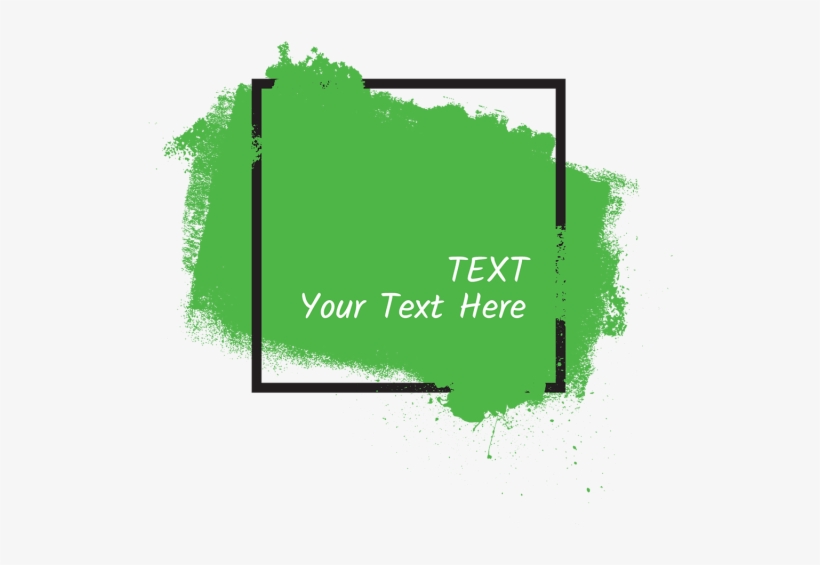 Brush Splash Trendy Frame - Graphic Design, transparent png #2487567