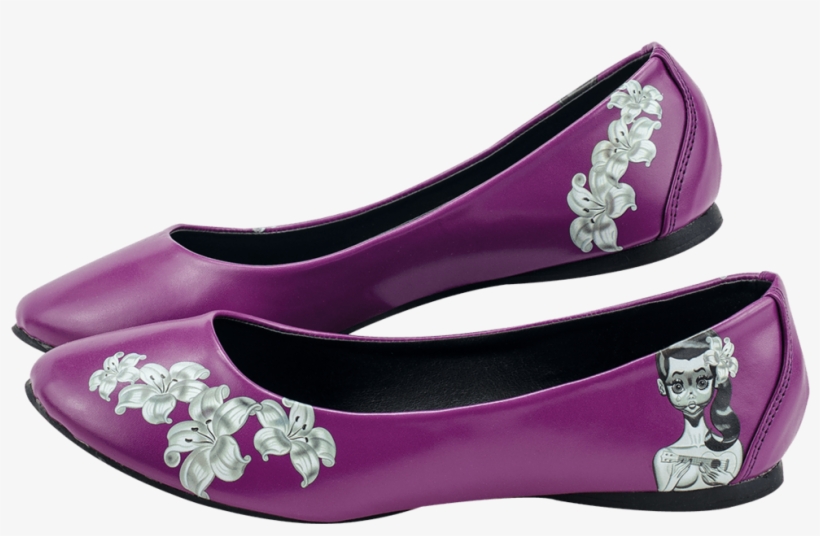 0005945 A8339l - T.u.k. Women's A8339l Ballet Flat,purple/white,5 M, transparent png #2487596