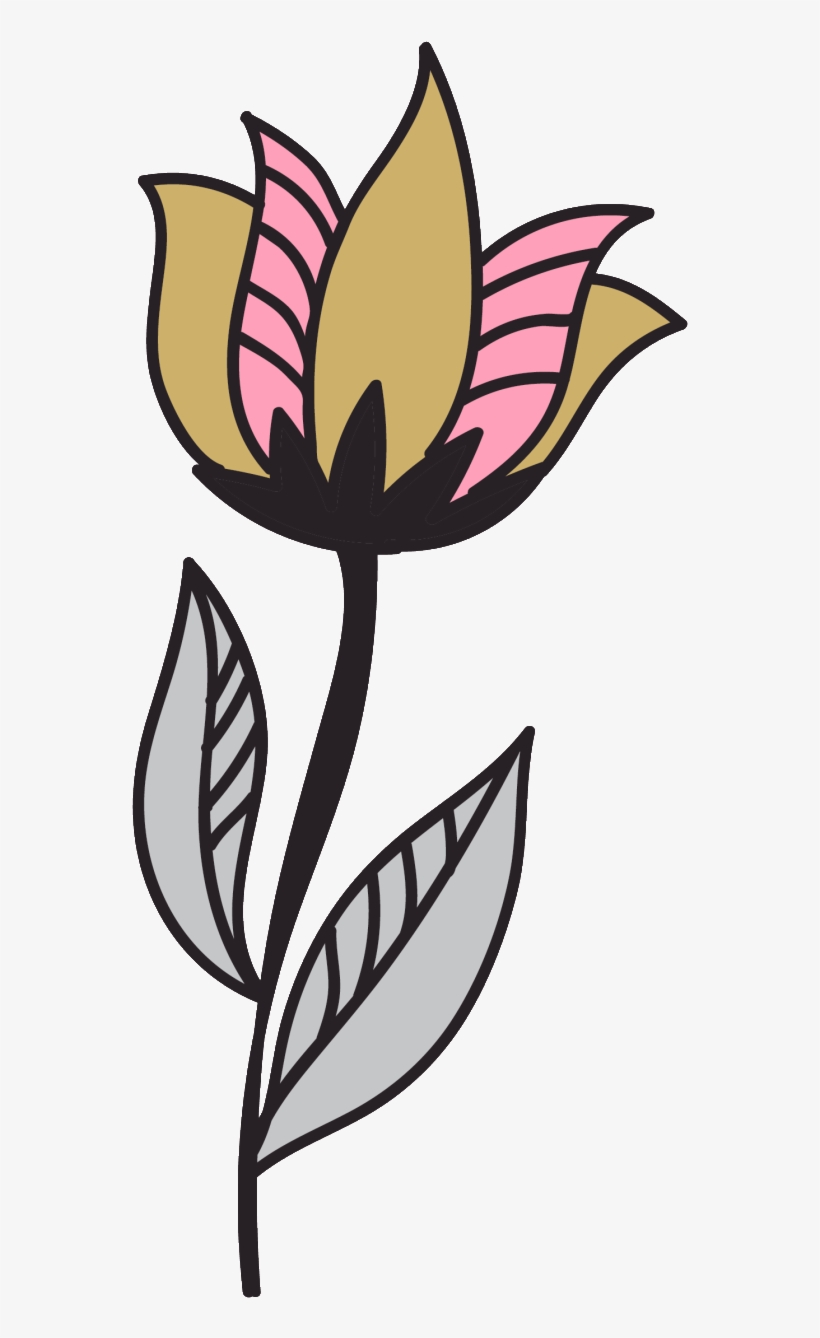 This Graphics Is Hand Painted Flowers Harajuku Style - Tulipa Humilis, transparent png #2488878