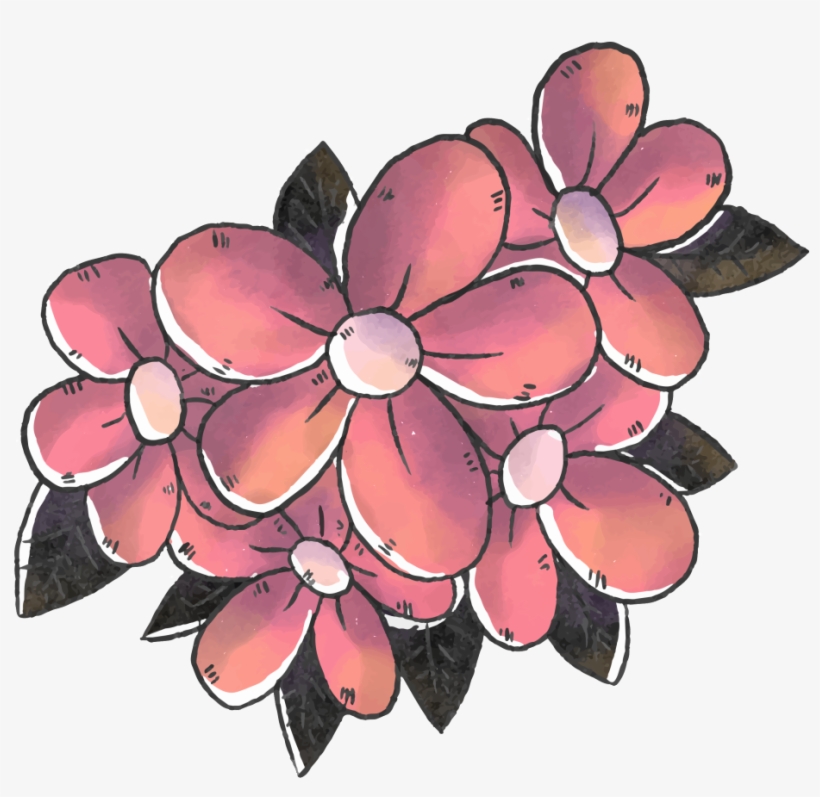 This Graphics Is Hand Drawn Cartoon Flower Decoration - Artificial Flower, transparent png #2488988