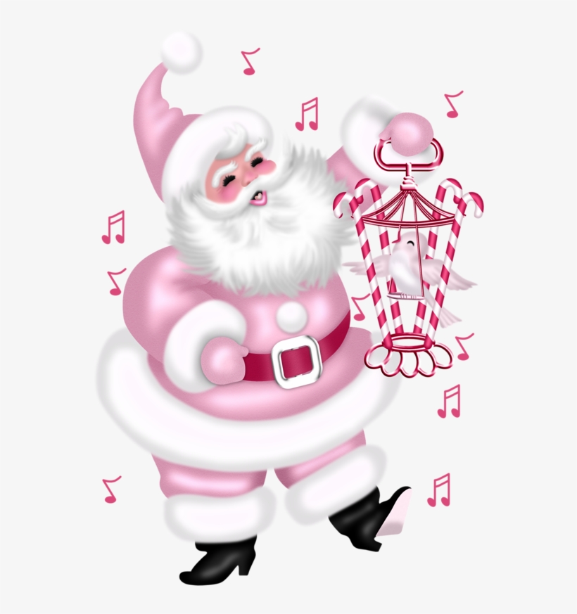 Gifs Tubes De Natal Vintage Pink Christmas, Pink Christmas - Santa Claus Pink Png, transparent png #2490441