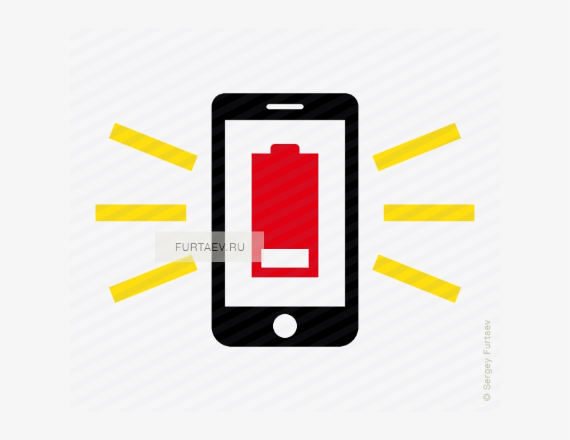 Mobile Phone Flat Battery Vector Icon Image Transparent - Mobile Phone, transparent png #2491091