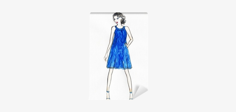 Woman In Dress - Sketch, transparent png #2491734