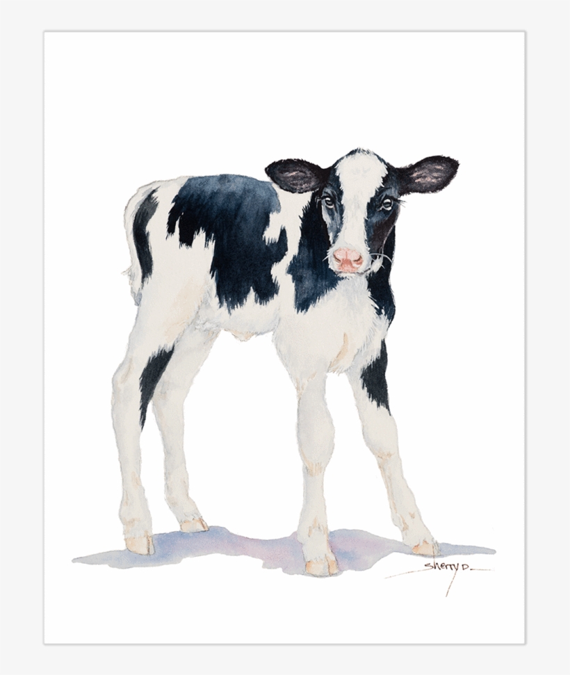 Baby Cow Wall Art - Baby Of Cow Png, transparent png #2492826