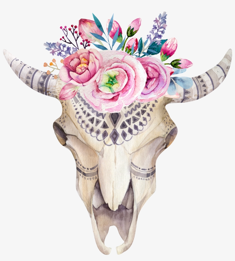 Banner Transparent Stock T Shirt Flower Chic Illustration - Cow And Flowers, transparent png #2492961