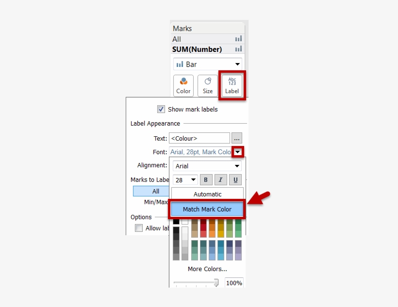 "match Mark Colour" Is Found On The Font Drop Down - Font, transparent png #2493465
